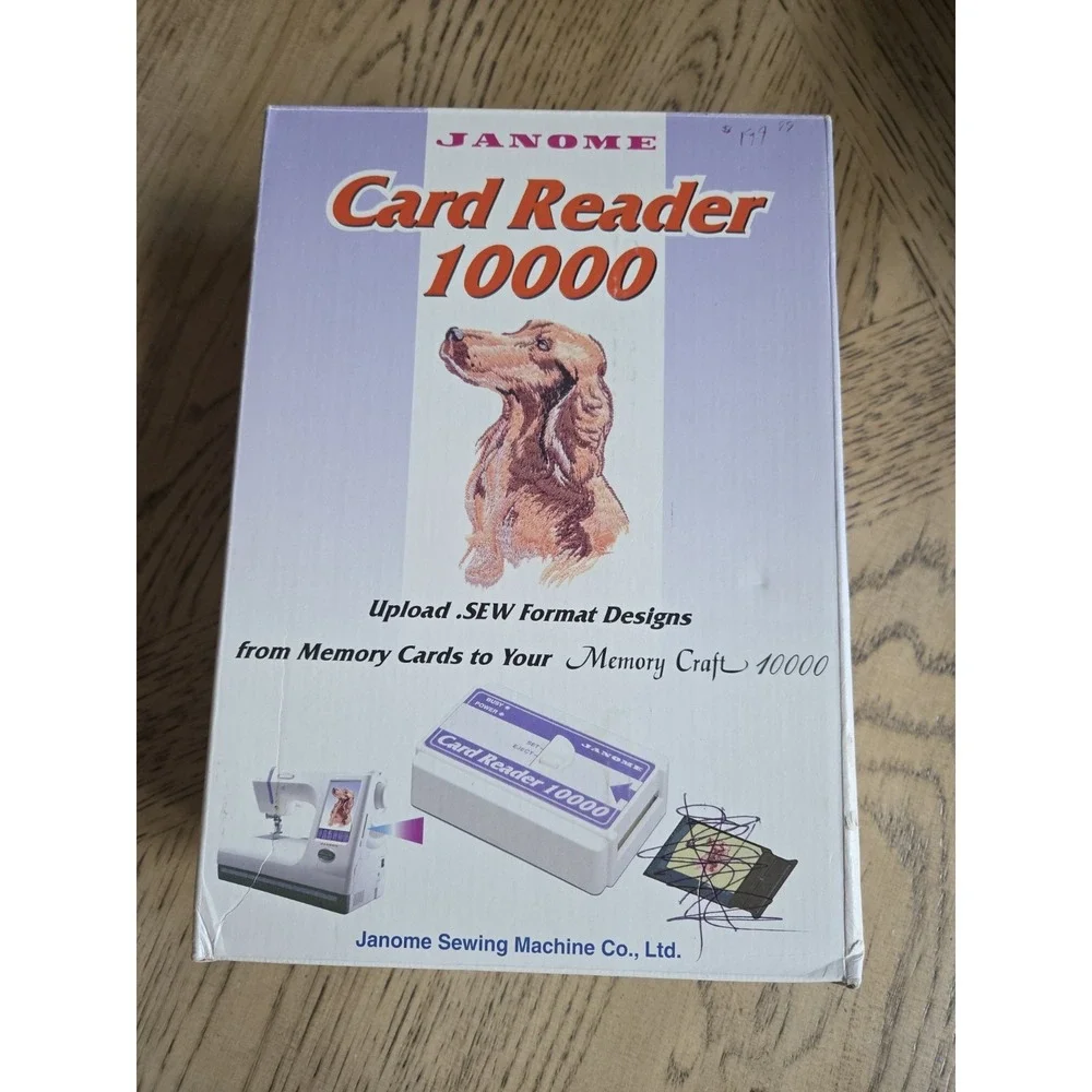 Janome Card Reader 10000 Memory Craft For Sewing Embroidery Machine Plus Extras